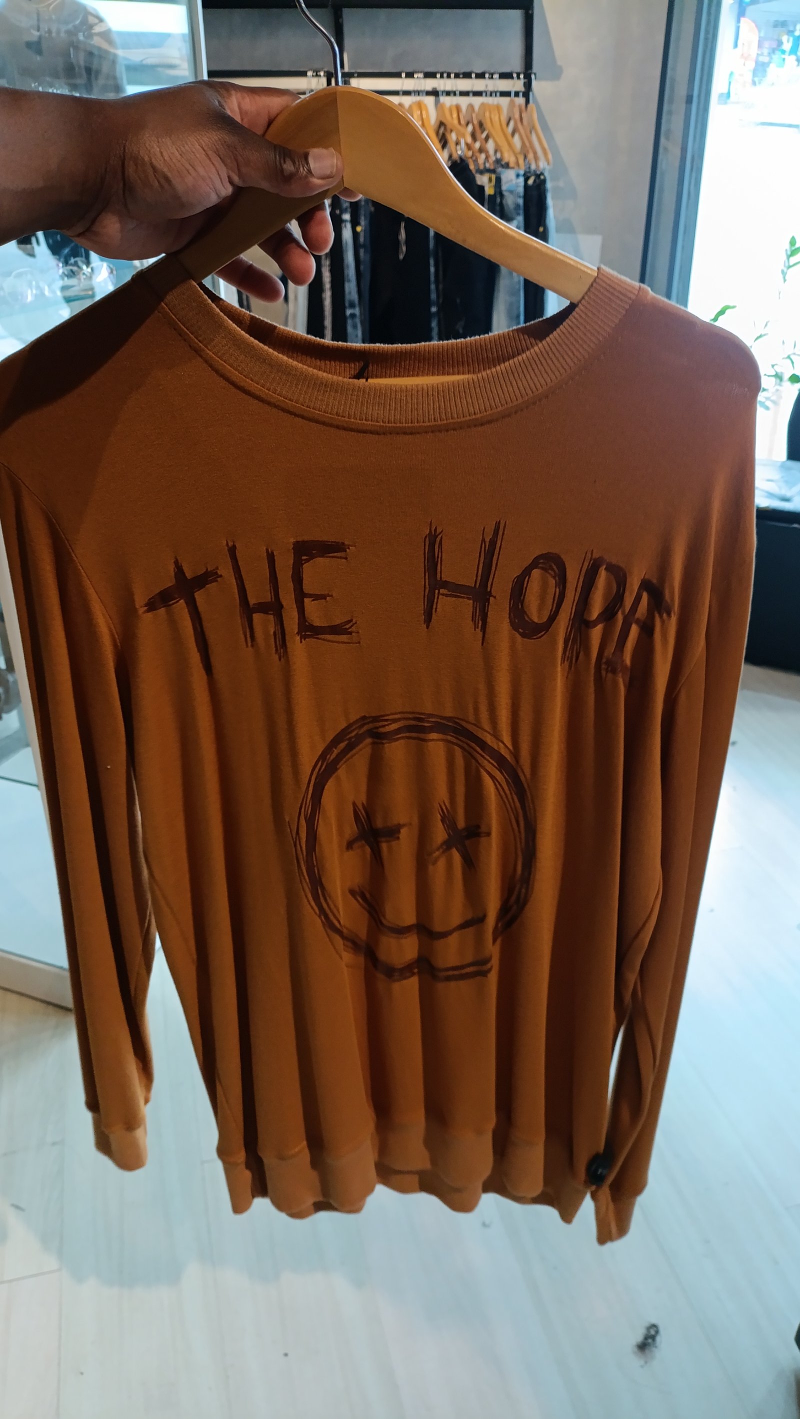 Casaco Moletinho Scribble - Brown The Hope Mostarda p