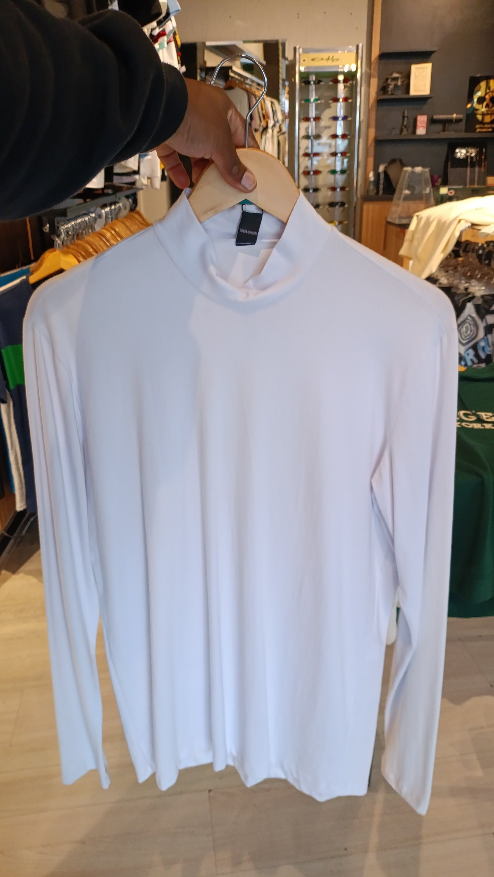 CAMISETA M/L GOLA ALTA M-ARTT COTTON