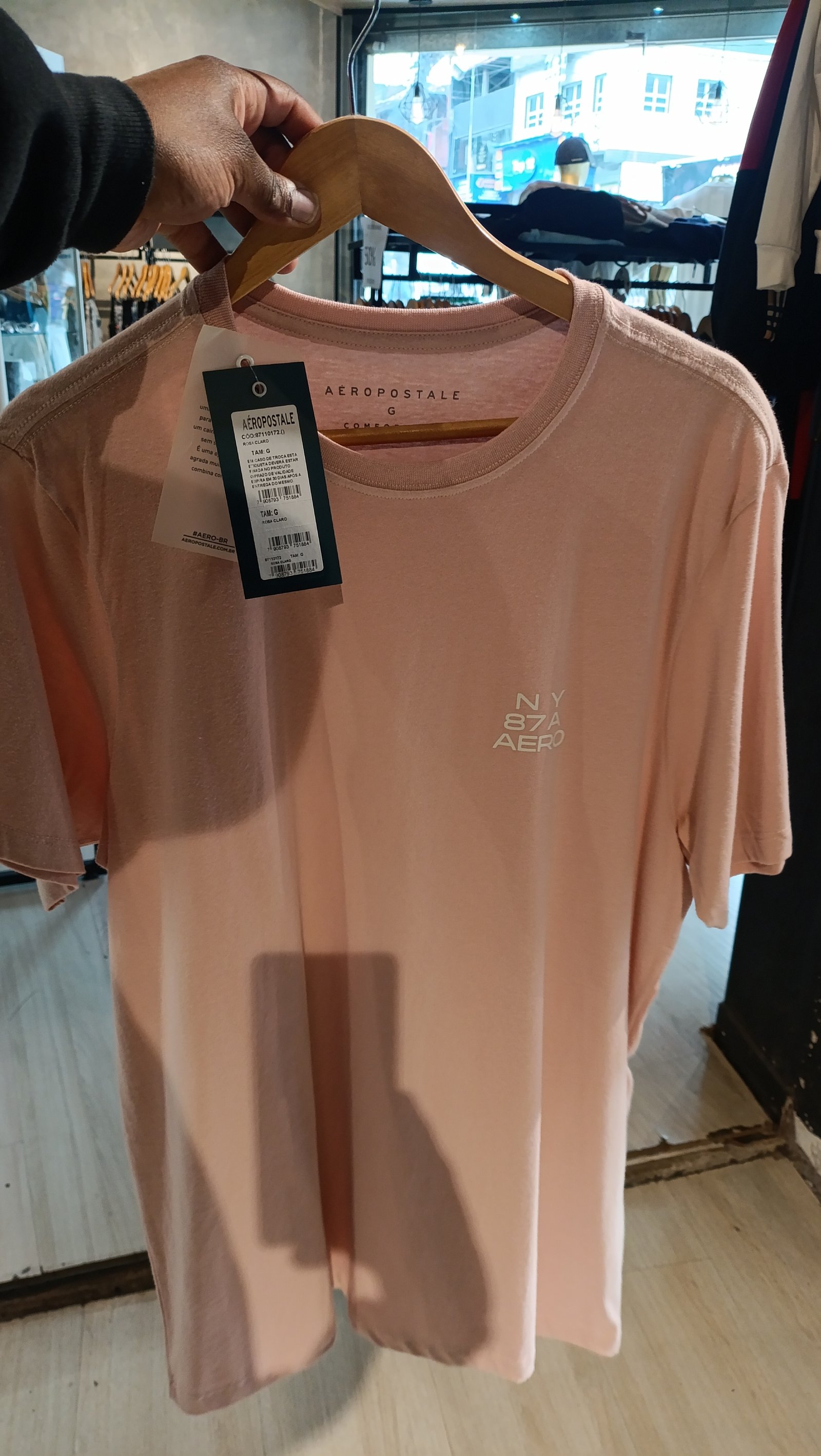 CAMISETA M/C MASCULINO CORFORT SILKADA 87110172 ROSA G