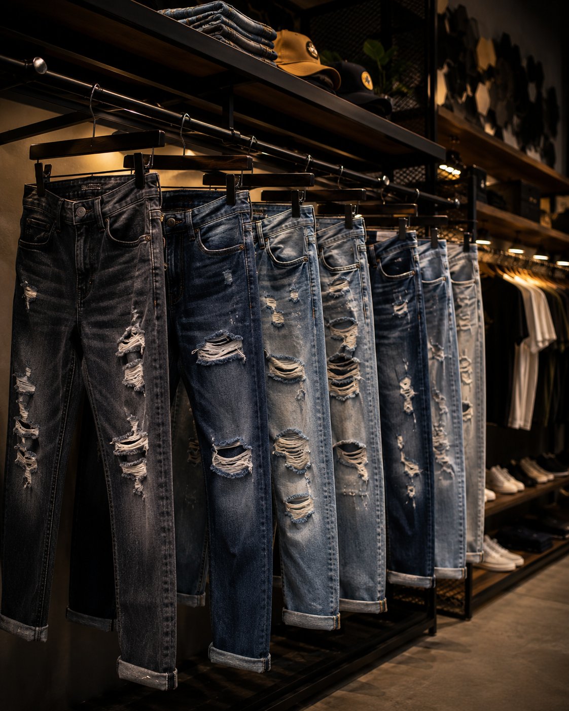 calça jeans de jogador