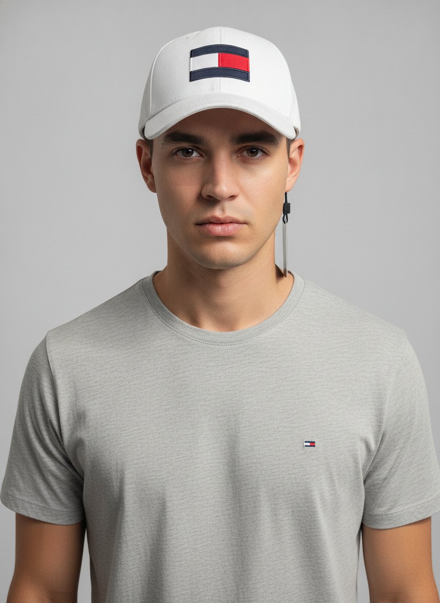 BONÉ FLAG CAP TOMMY Branco