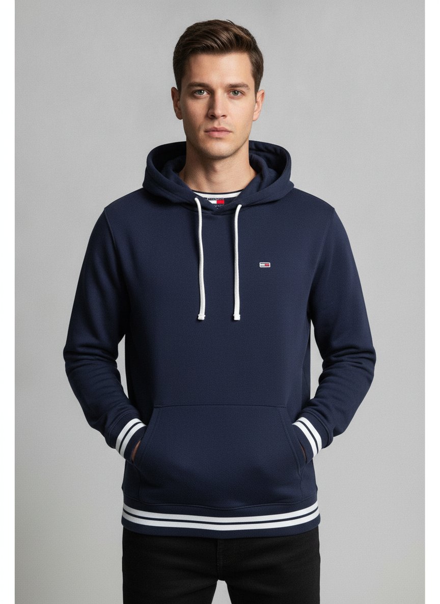 TJM RLXD COLLEGIATE HOODIE Azul escuro p
